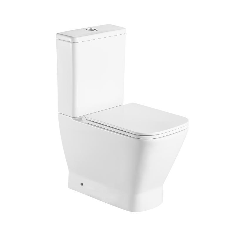 Унитаз-компакт Qtap Cardinal Ultra Quiet безободковый с сиденьем Soft-close QT04222168AUQ3W (SD00051950)
