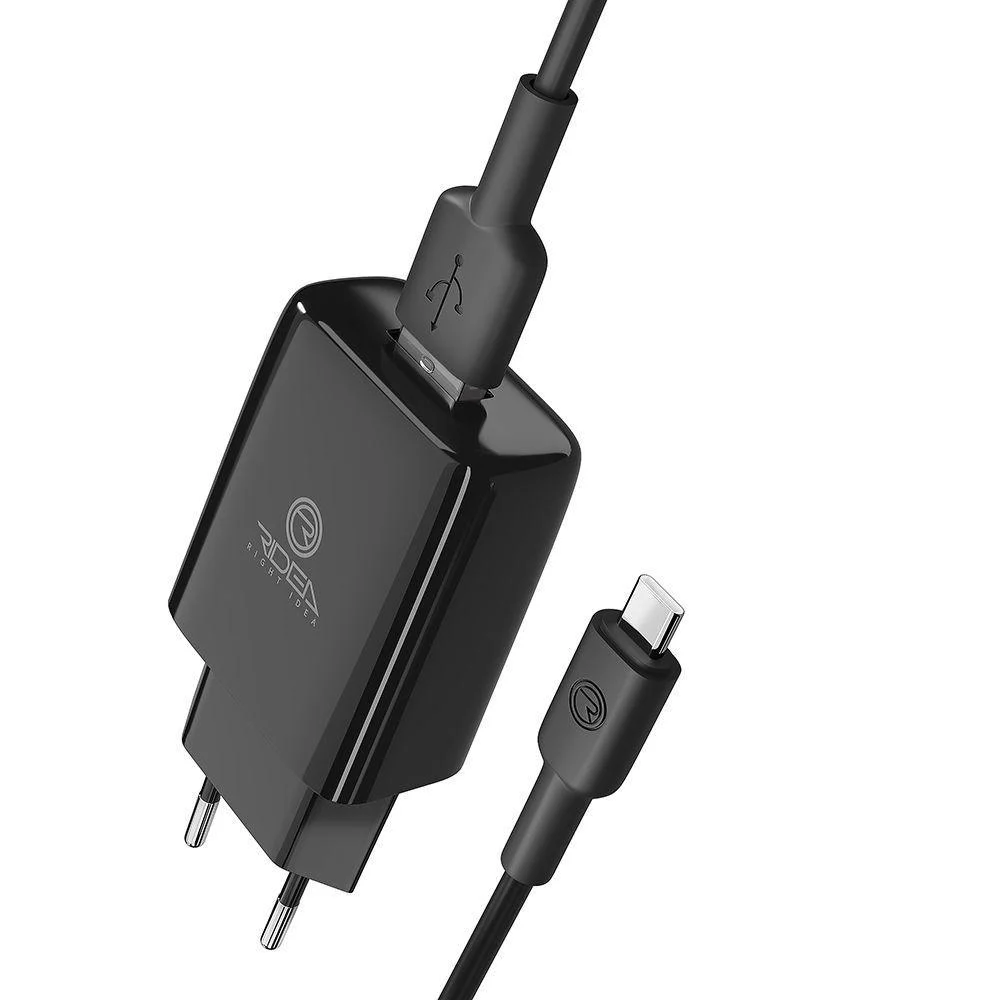 Зарядное устройство сетевое Ridea RW-11211 Element Type-C 2.1 A Черный (2638) - фото 2 Зарядное устройство сетевое Ridea RW-11211 Element Type-C 2.1 A Черный (2638) - фото 2
