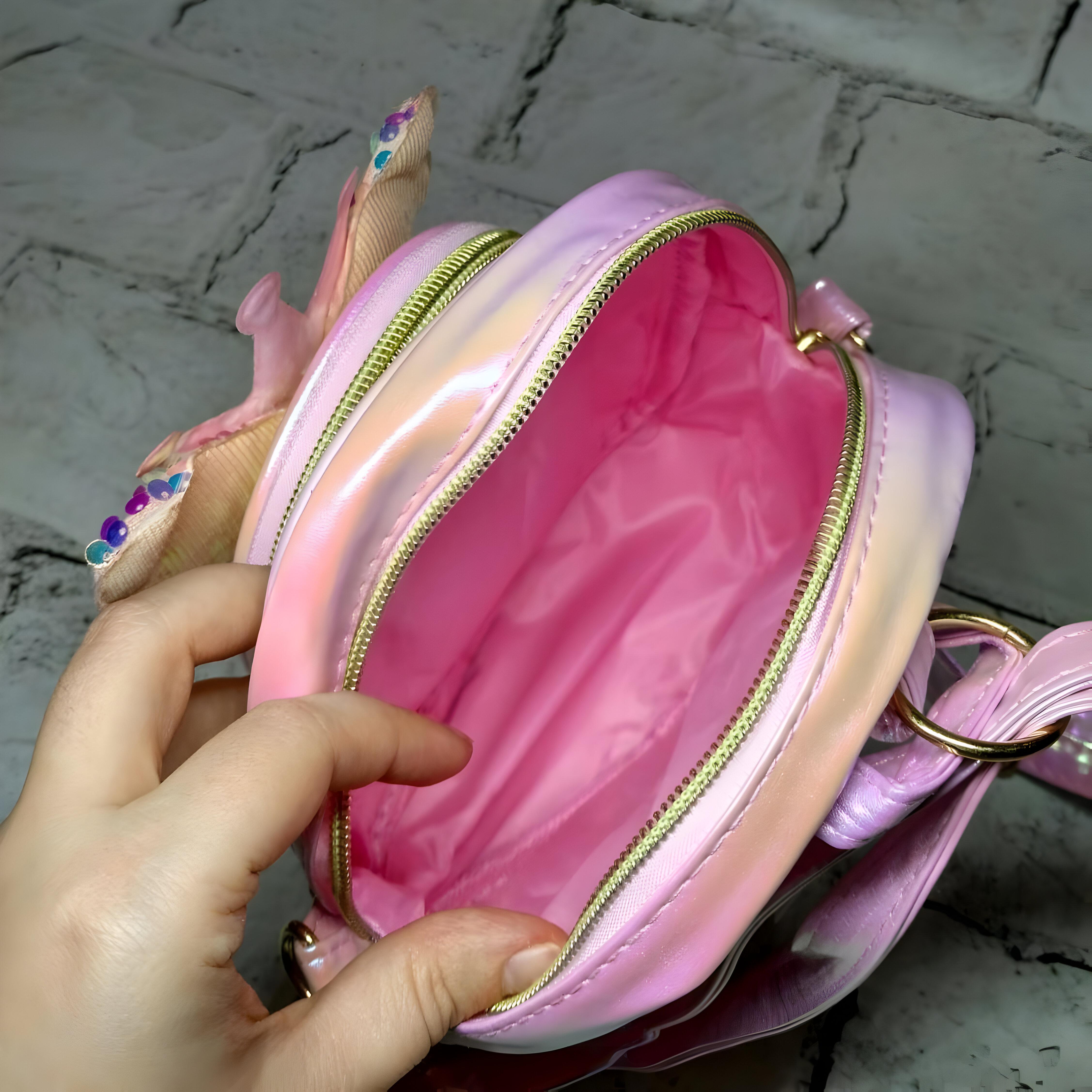 Детский рюкзак с пайетками Розовый (24-485) - фото 5 Детский рюкзак с пайетками Розовый (24-485) - фото 5