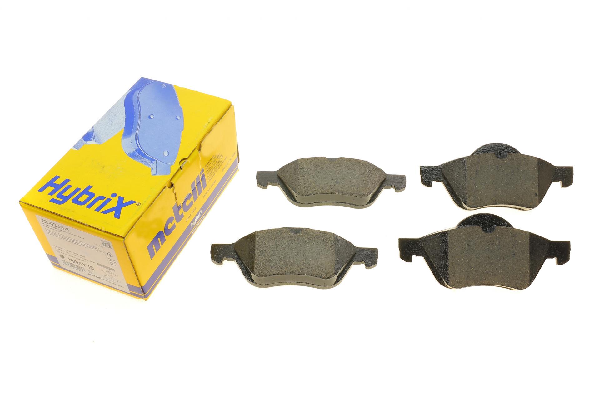Колодки тормозные передние METELLI для Renault Clio III 06-14/Megane II 02-/Scenic II 03- (22-0335-1)