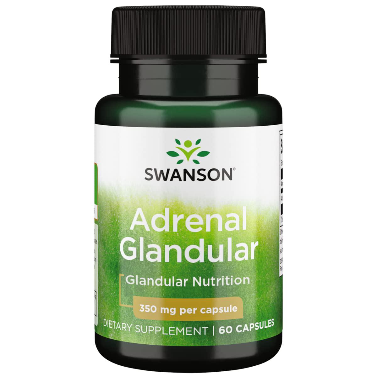 Поддержка надпочечников Swanson Adrenal Glandular 350 mg 60 capsules