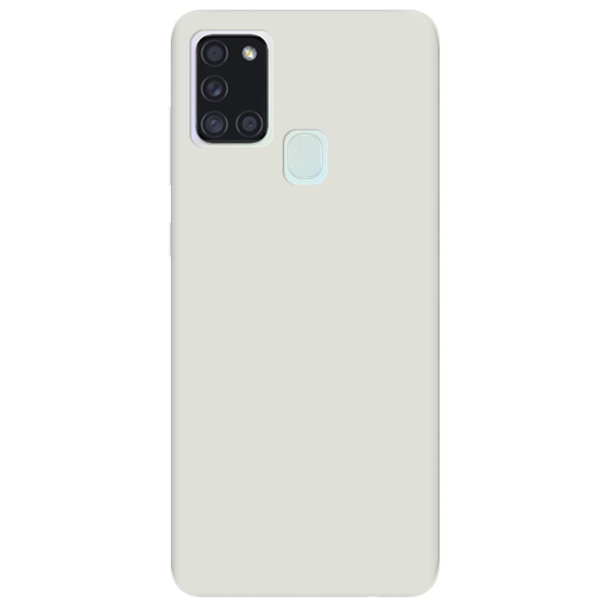 Силиконовый чехол Zorrov для Samsung Galaxy A21s - Полупрозрачный матовый soft touch (14100080209087769)