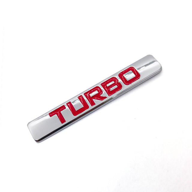 Эмблема Turbo Хром/Красный (1729279893)