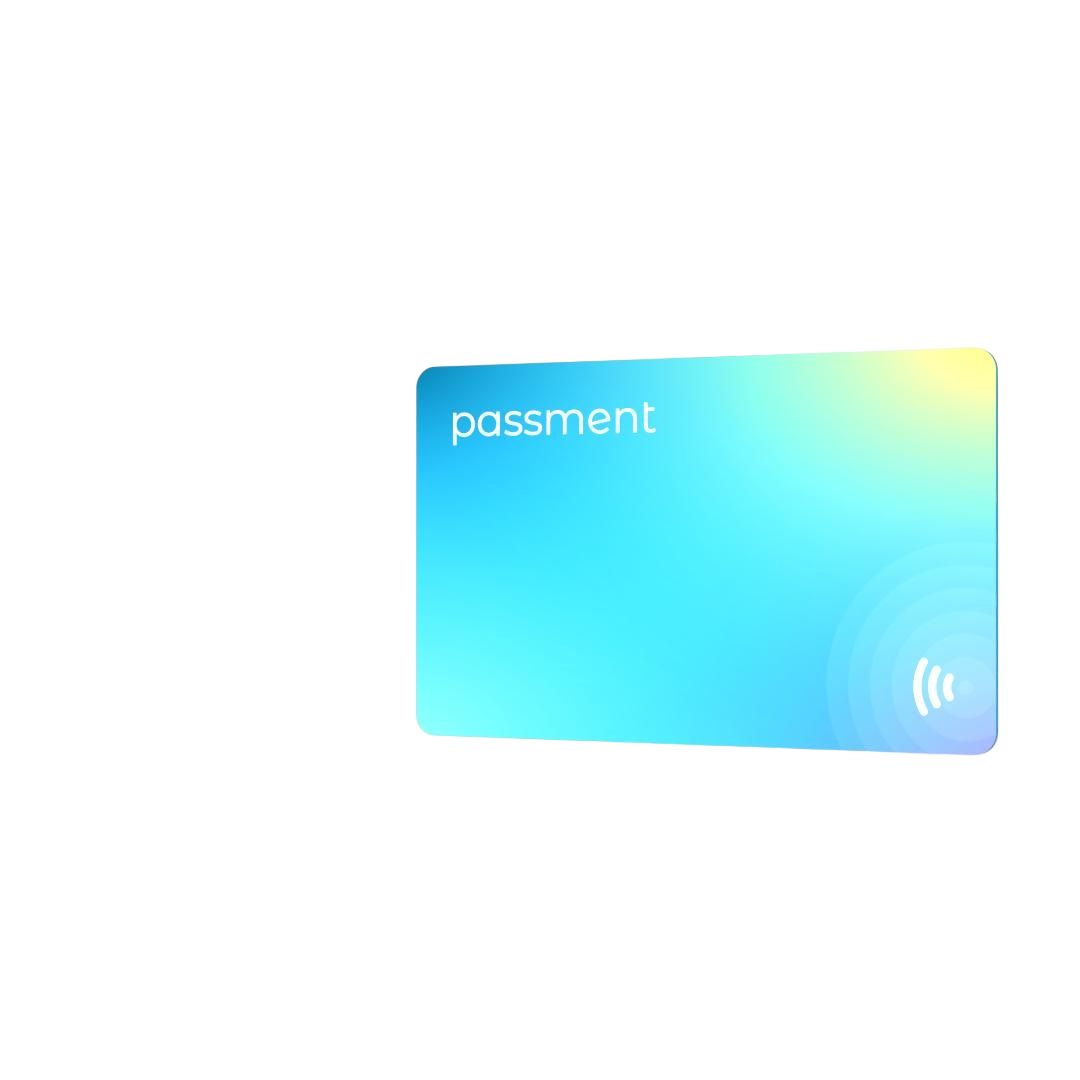 Визитка бесконтактная PassMent с NFC чипом электронная цифровая Синий (9212346)