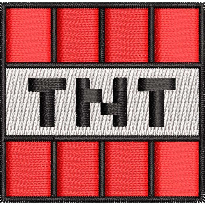 Нашивка патч динамит TNT из Minecraft 4,5x4,5 см (160780328)