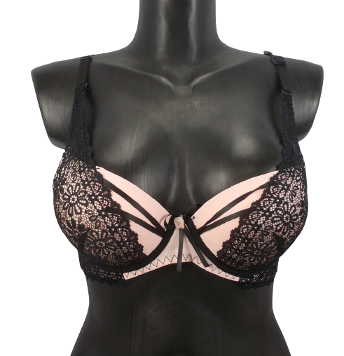 Бюстгальтер push-up Lovely 1362 80В Черный/Розовый (1445420288)