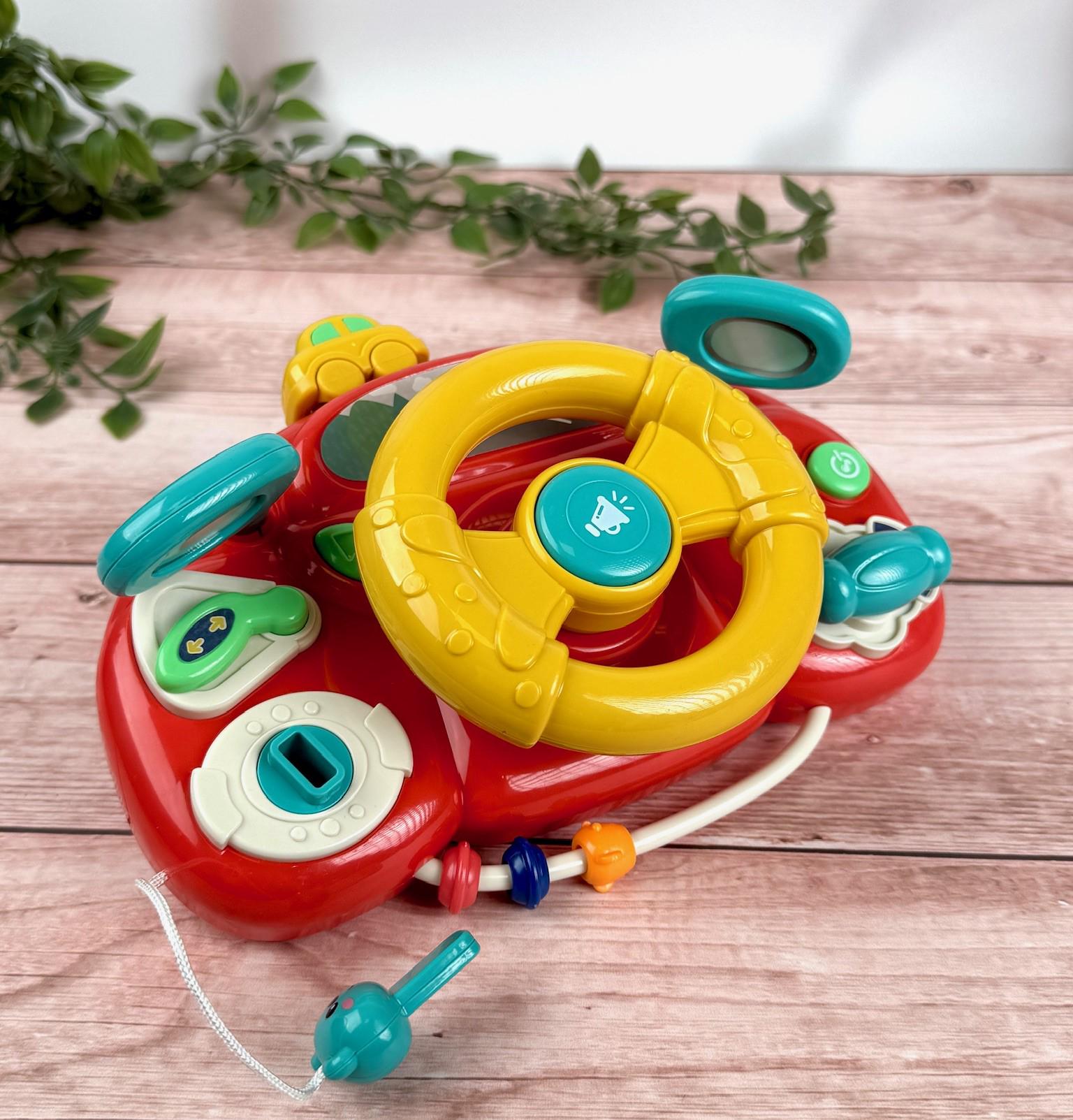 Игрушка интерактивная руль музыкальный на коляску с креплениями Красный (29666415) - фото 6