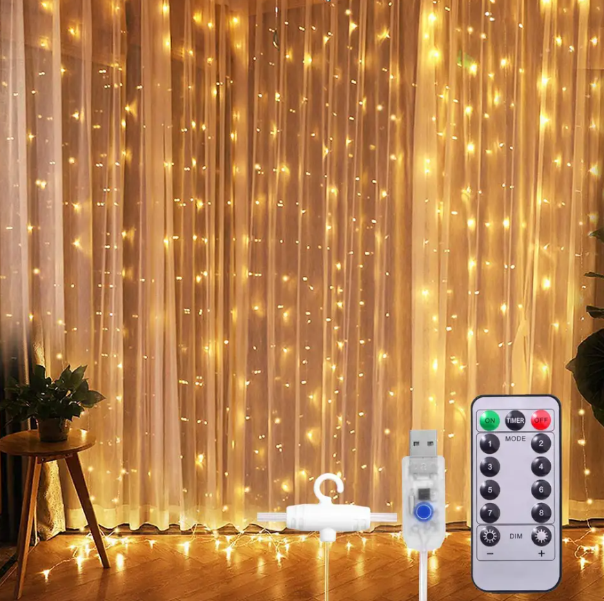 Гирлянда-штора Капля росы USB 300 LED гачки/пульт 3х3 м (12575851) Гирлянда-штора Капля росы USB 300 LED гачки/пульт 3х3 м (12575851)