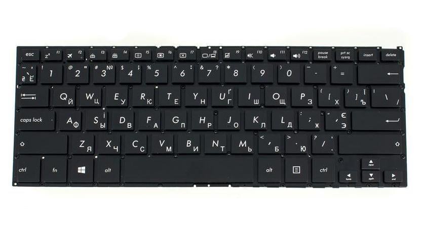 Клавиатура для ноутбука Asus UX360UA/UX360UAK rus без фрейма/подсветки клавиш Black (170083)