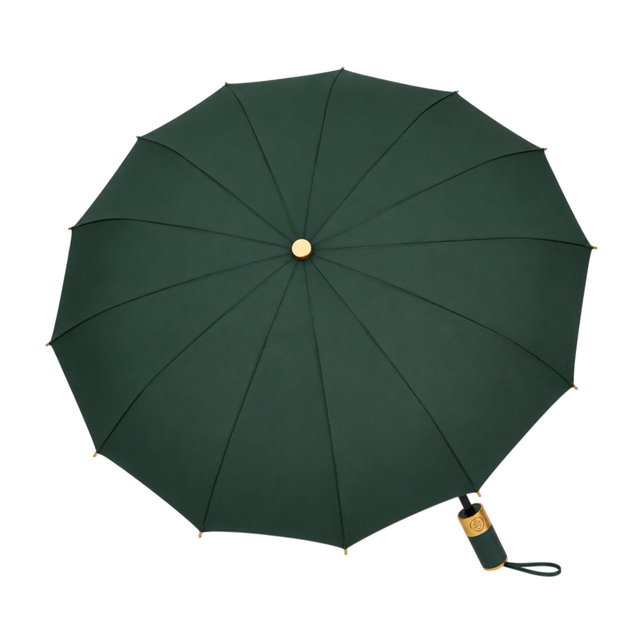 Женский зонт автомат ALLANIO Gold 9012 Green с 12 спицами