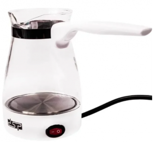 Стеклянная турка электрическая 700 мл DSP KA-3037 Белая