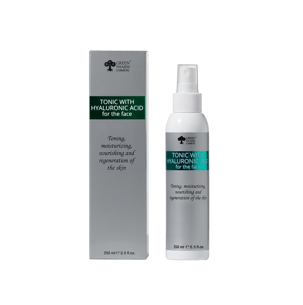 Тонік для обличчя з гіалуроновою кислотою Green Pharm Cosmetic Tonic With Hyaluronic Acid 250 мл