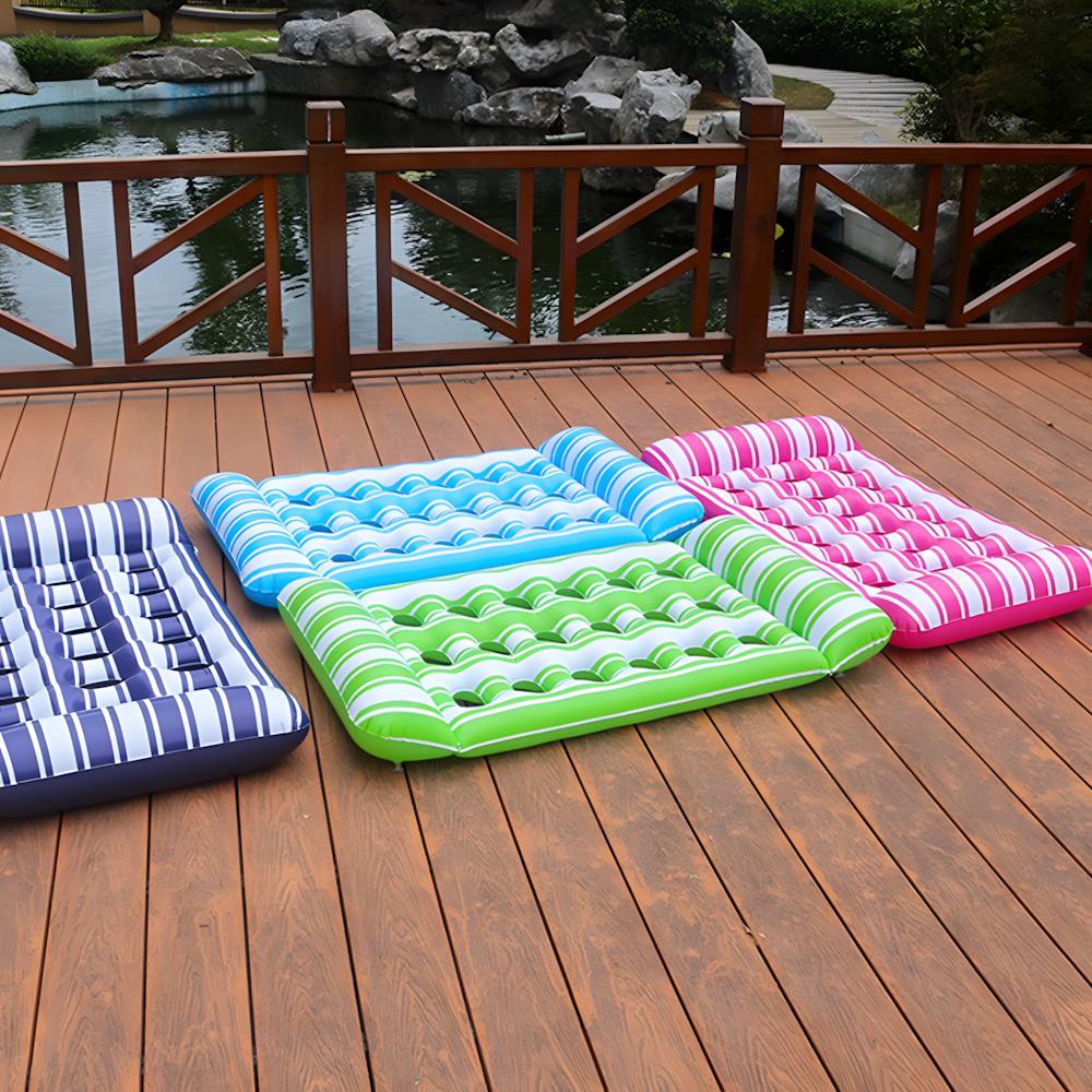 Матрас для плавания надувной 72x130 см Зеленый - фото 6