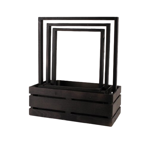 Набір корзин з планок Чорний (3558)