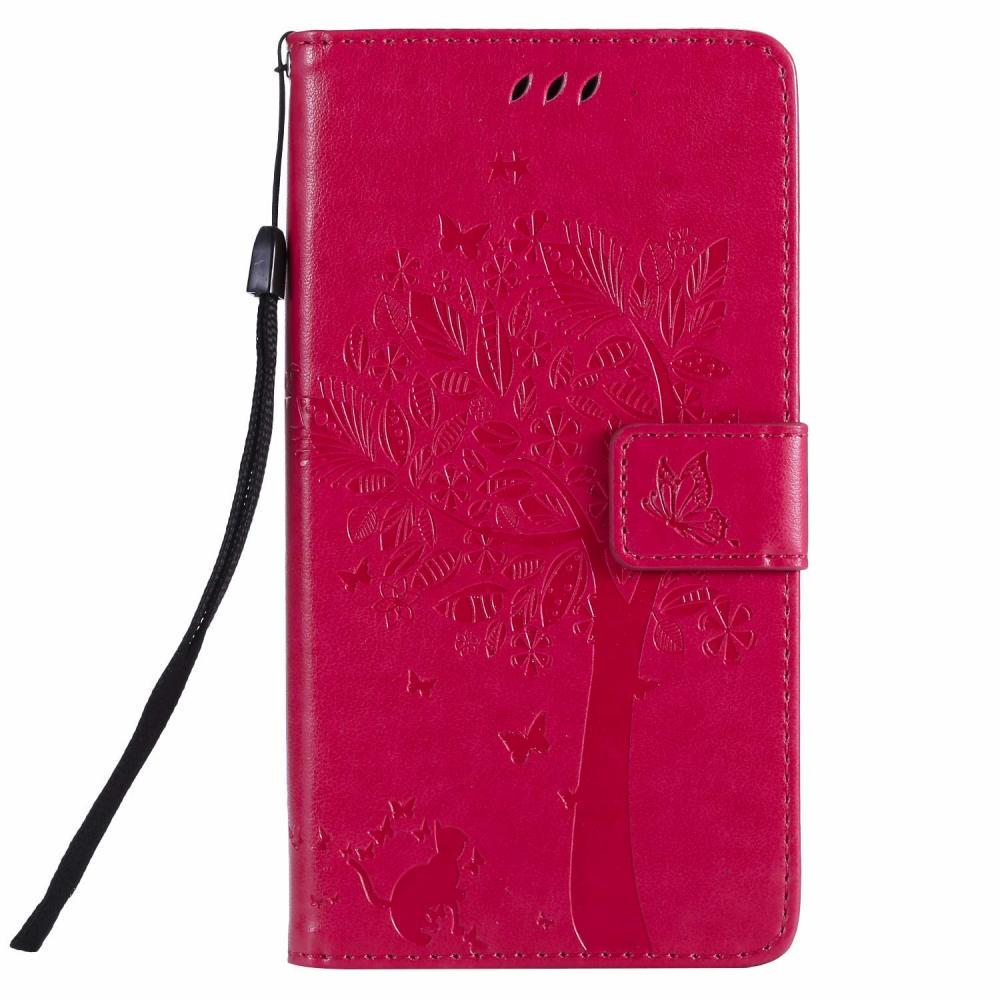 Чехол для Xiaomi Redmi Note 8 Pro (рисунок кот и дерево) Red (10676-2D)