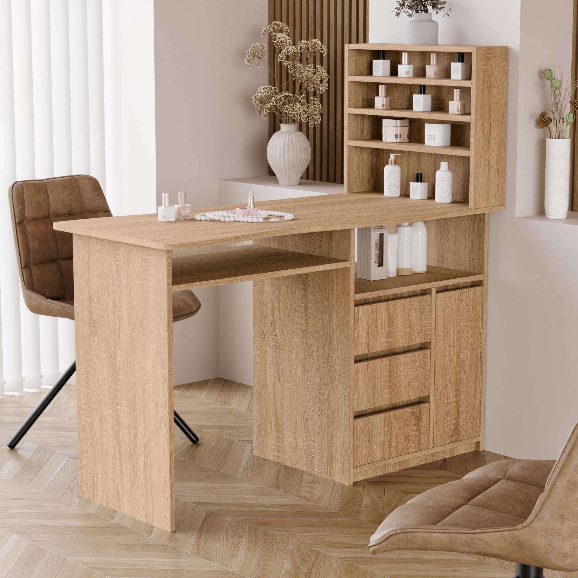 Столик для манікюру Furnigrade МС-5 126,4х123х55 см Сонома