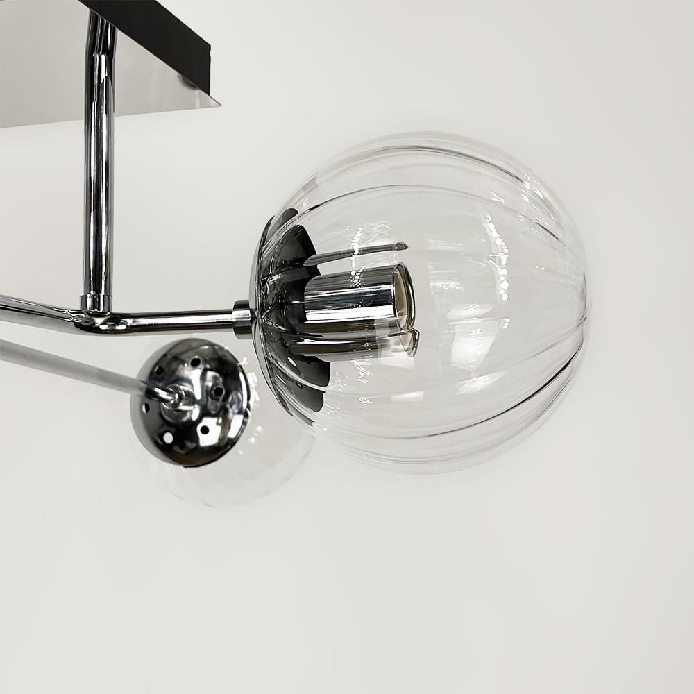 Люстра современная потолочная на 4 прозрачных плафона Хром (2693/4 (new) CH/CL) - фото 3