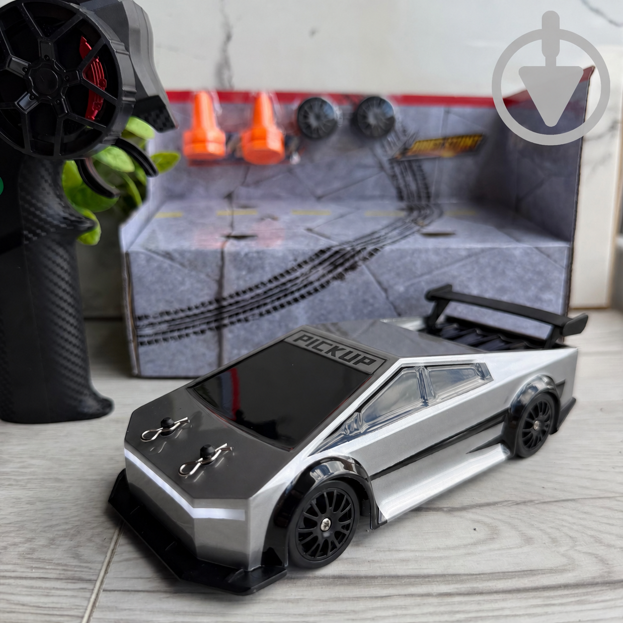 Машинка для дрифта на радиоуправлении Tesla Cybertruck 4x4 1:24 19 см (35821157)