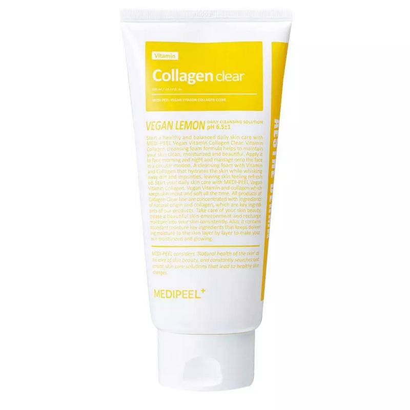 Гель-пінка для обличчя з екстрактом лимона MEDI-PEEL vegan Vitamin Collagen Clear 120 мл (8809941820706)