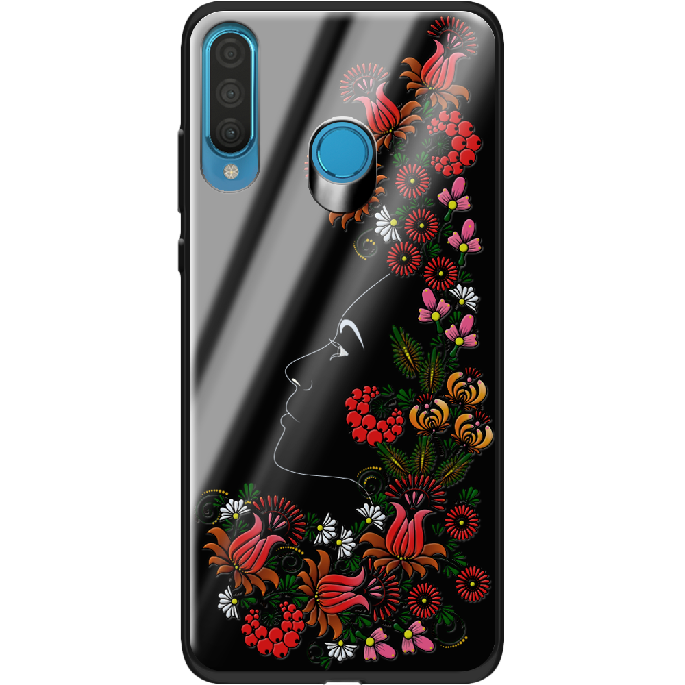 Чохол Boxface Huawei P30 Lite 3D Ukrainian Muse Чорний силікон зі склом (36871-bk64-37728)