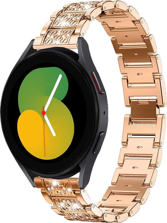 Браслет металевий Glam для Galaxy Watch 5 40 мм Rose Gold (32815-27)