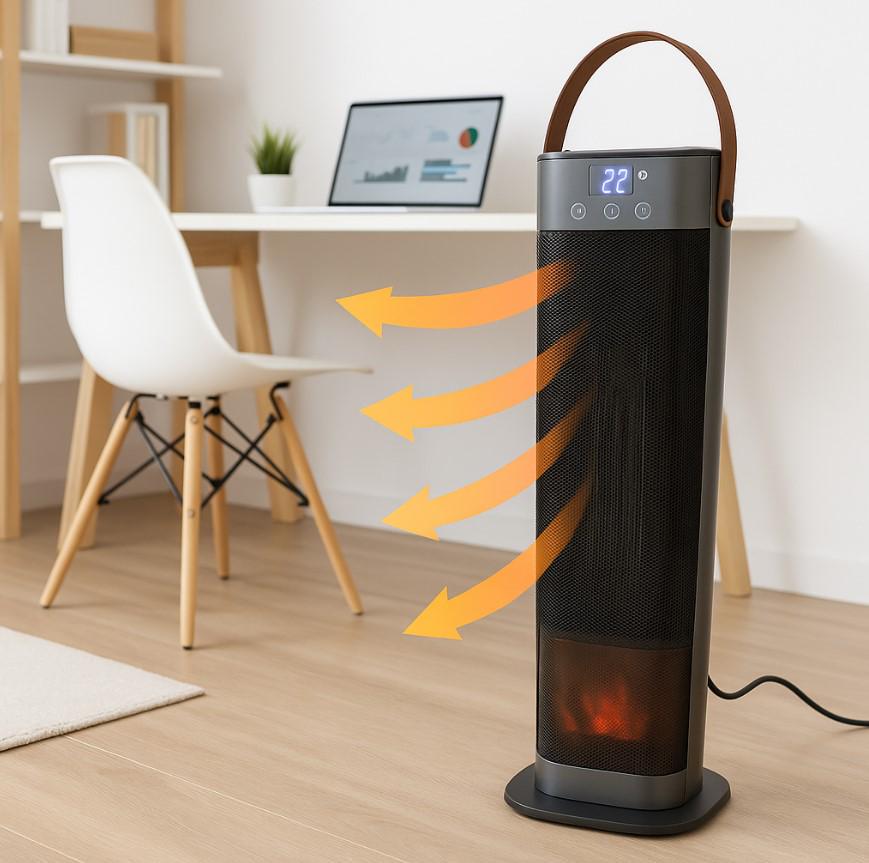 Тепловентилятор бытовой Portable Fan Heater HQ30-300BS двухрежимный 750/1500 Вт (2104618786) - фото 6 Тепловентилятор бытовой Portable Fan Heater HQ30-300BS двухрежимный 750/1500 Вт (2104618786) - фото 6