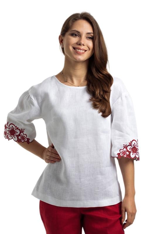 Вишиванка жіноча р. 56 Білий (0982)