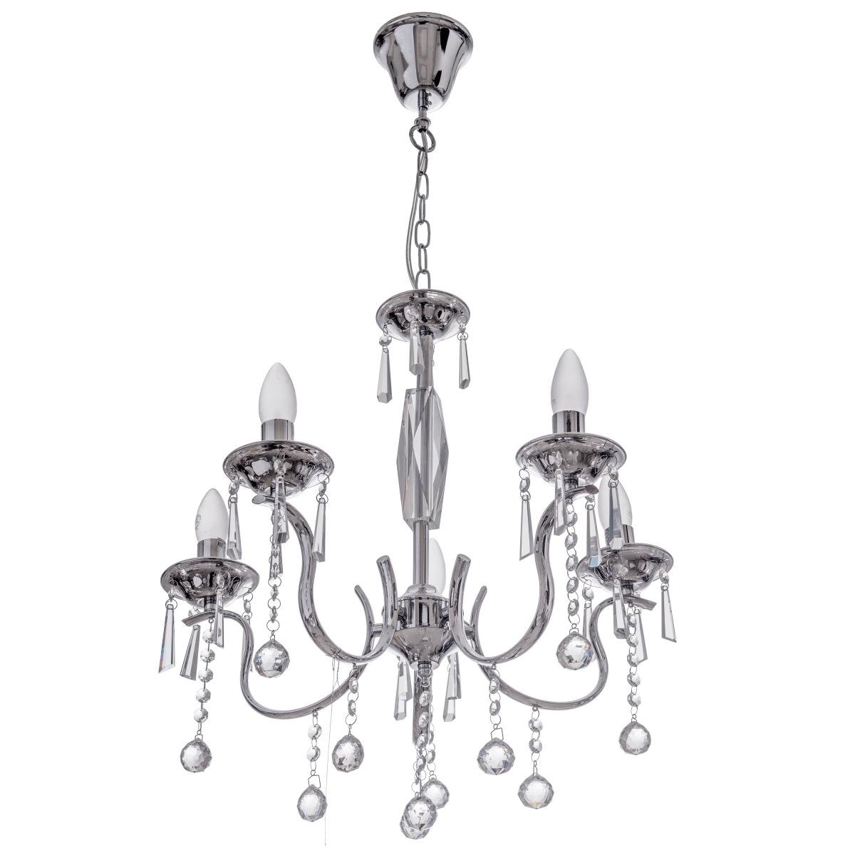 Люстра свеча подвесная хрустальная Brille BR-01 313S/5 классическая