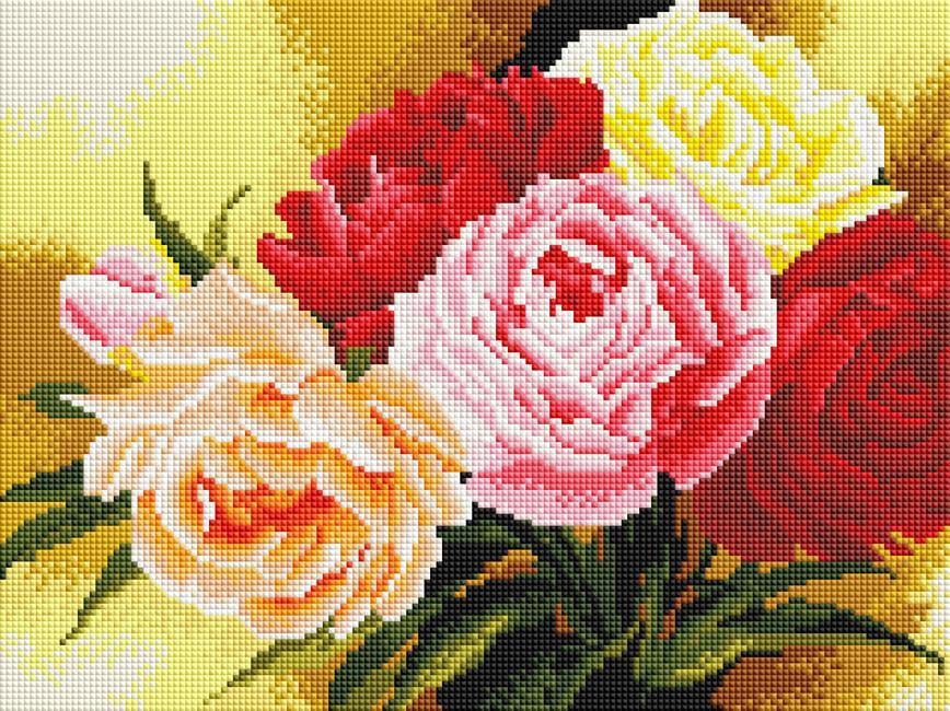 Набор алмазной мозаики ColorArt Букет пионов (ST414)