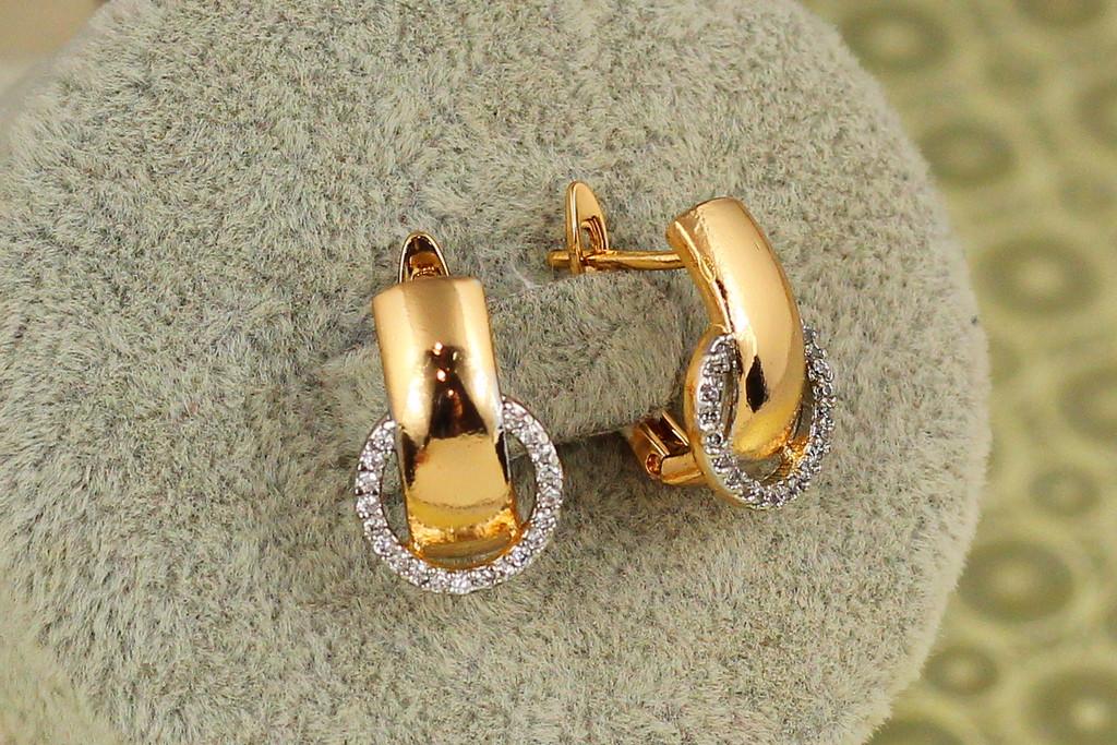 Серьги Xuping Jewelry содержание с родием 1,6 см Золотистый (2577489690)
