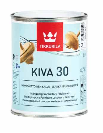 Лак напівматовий TIKKURILA Kiva 30 База ЕР 0,9 л (2145389152)