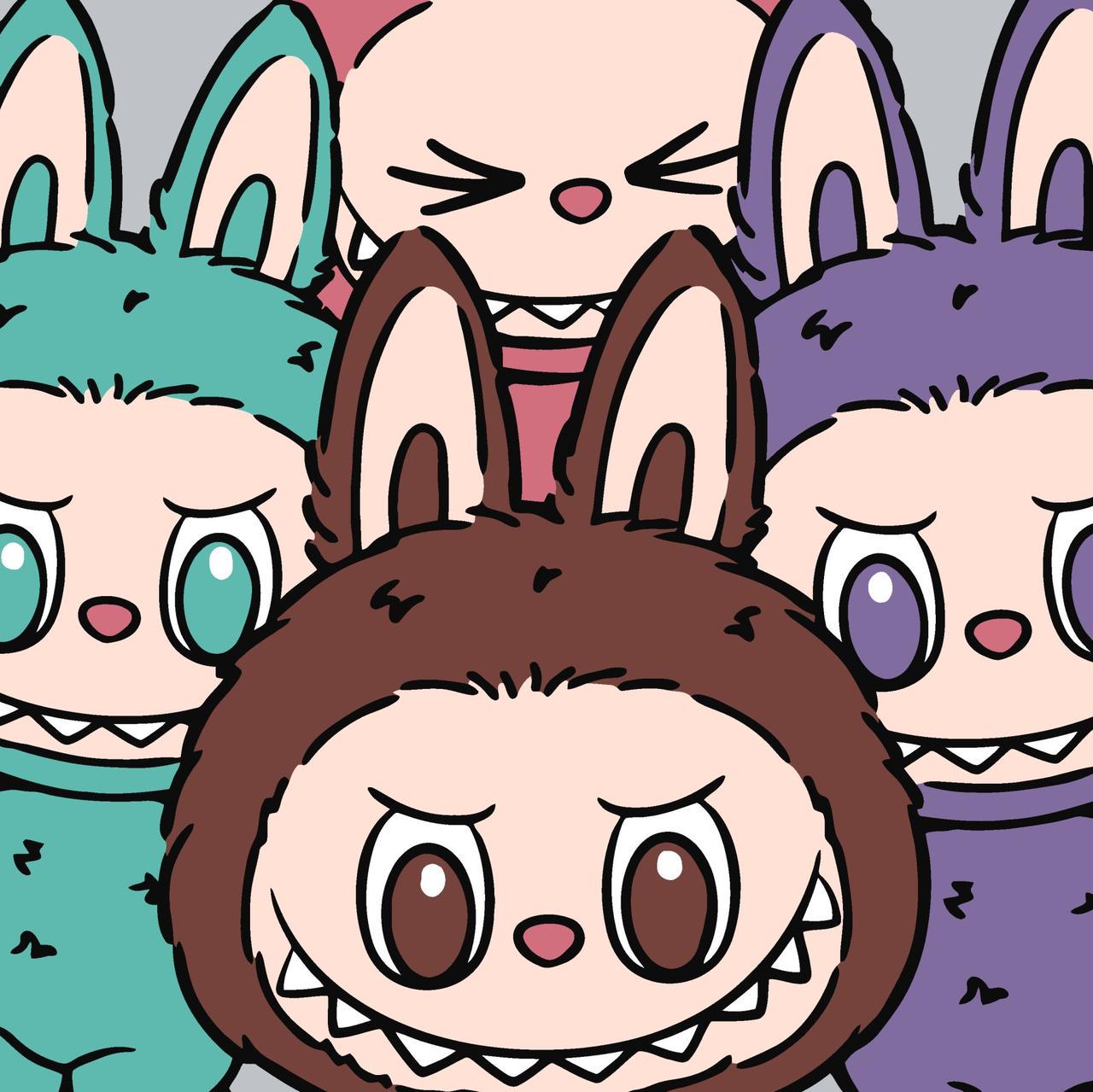 Картина по номерам Ideyka для детей Команда Лабубу в термопакете 25х25 см (2867219023)