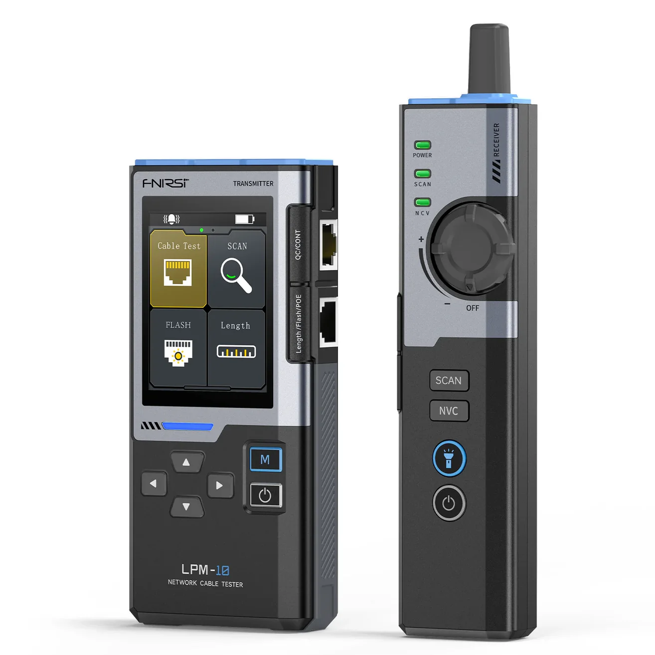 Тестер кабельний FNIRSI LPM-10 для захисту портів та ремонту мереж від перешкод RJ45/RJ11 LAN-кабелів Black (LPM-10)