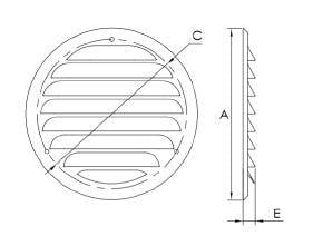 Решетка металлическая Europlast MR100A Ø 100 мм Антрацитовый (78533) - фото 2