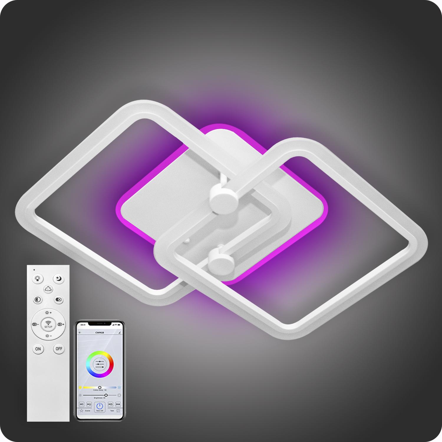 Люстра світлодіодна 517 Light 3color з пультом 80 Вт Білий (02092) - фото 2 Люстра світлодіодна 517 Light 3color з пультом 80 Вт Білий (02092) - фото 2