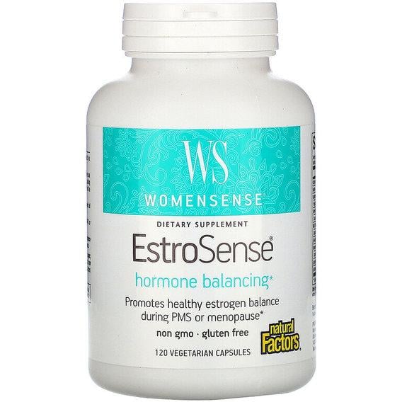 Комплекс при менопаузе Natural Factors WomenSense EstroSense Hormone Balancing 120 вег. капс. (NFS-04956)