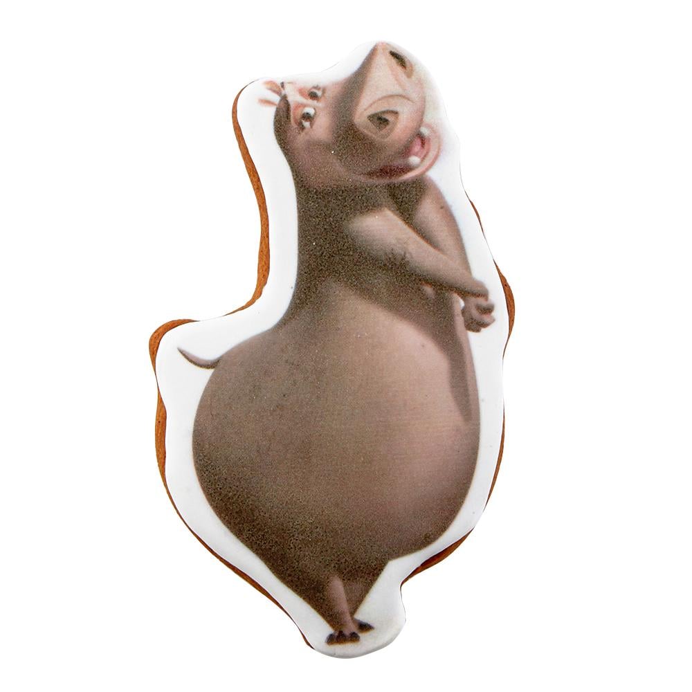 Пряник с принтом Крафт Печенье Мадагаскар 4 Бегемот Глория 45 г