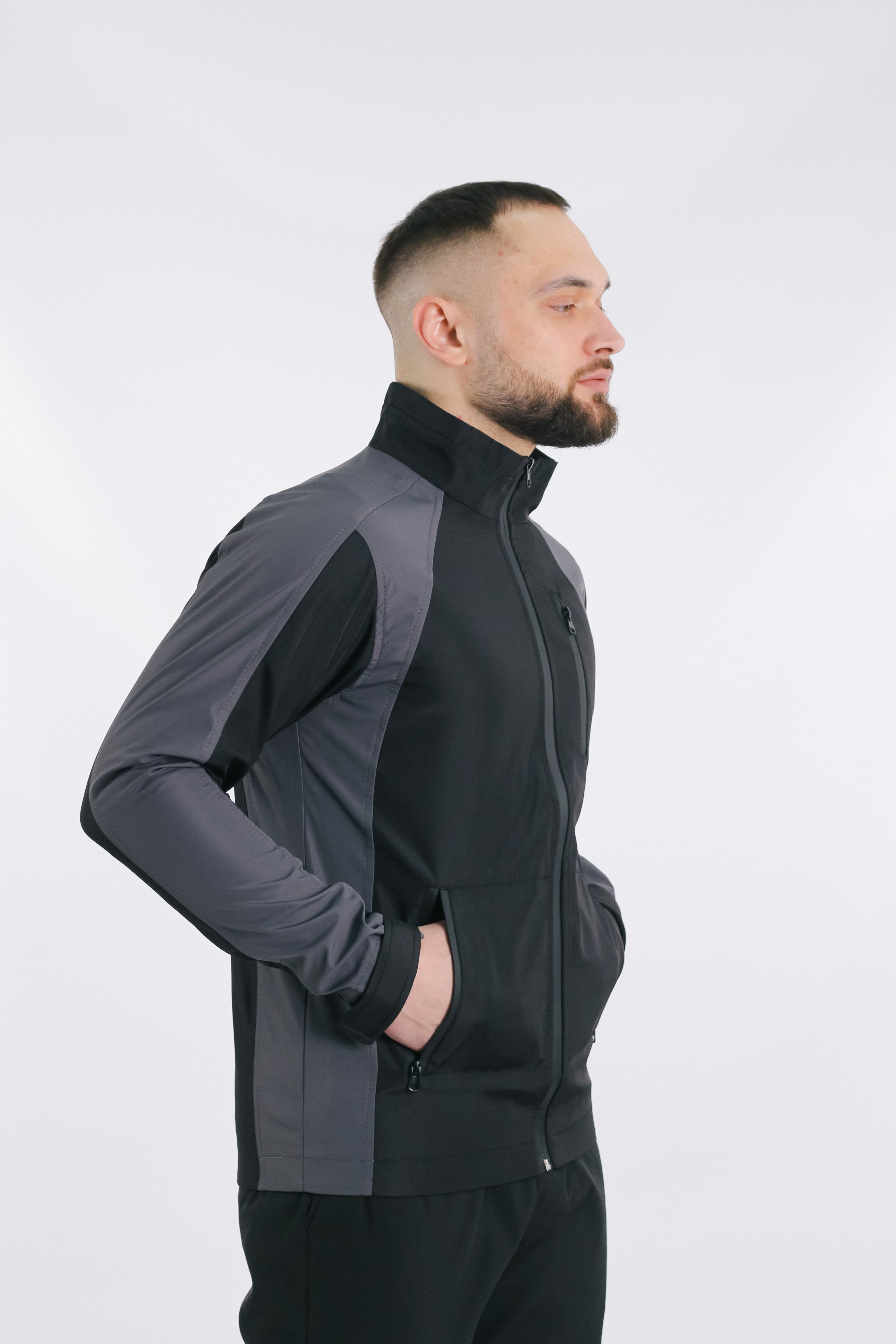 Куртка Intruder Softshell Lite iForce S Черный с серым (1589542223) - фото 3