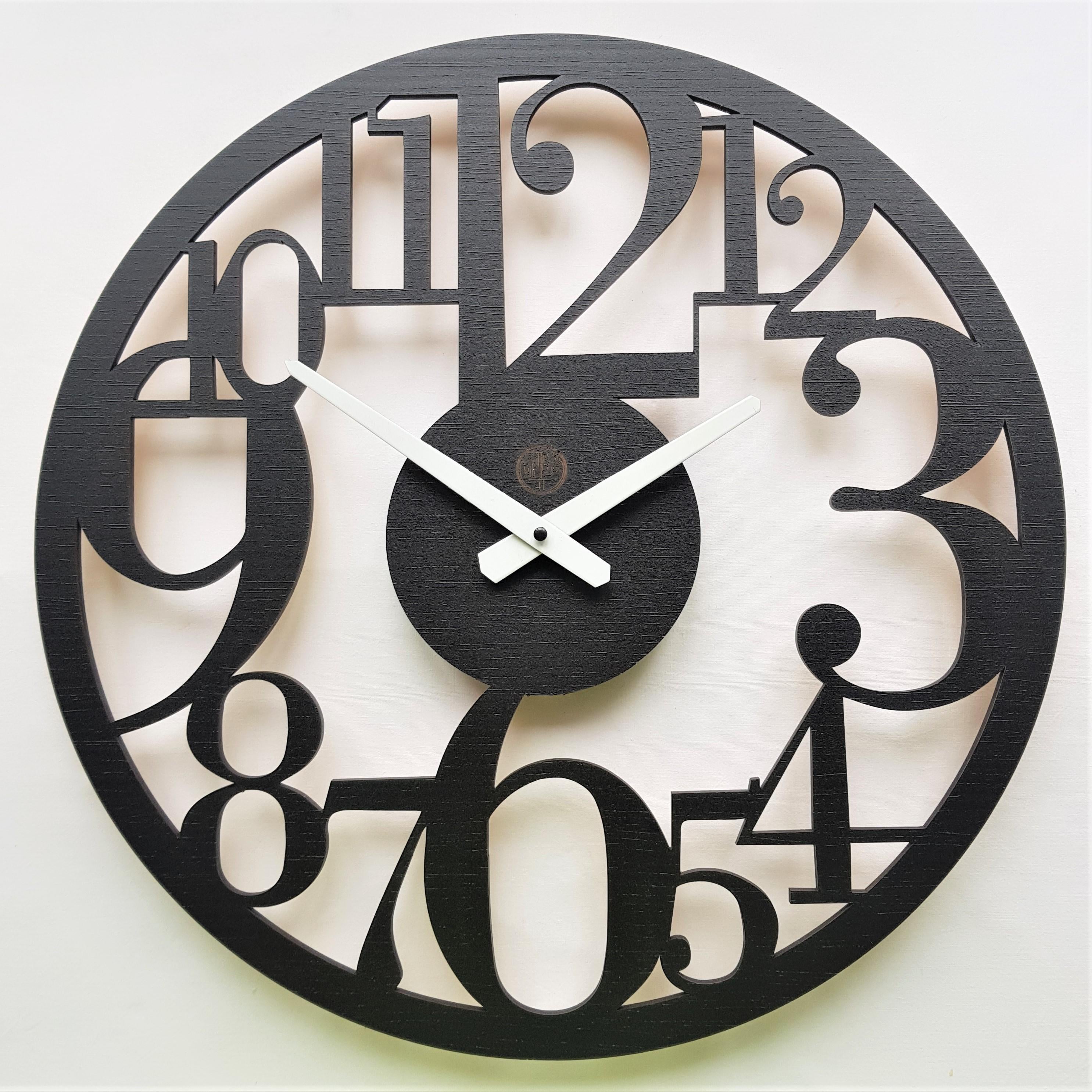Годинник настінний Ti-Time Лофт2 45 см Чорний (Loft2-Дерев-B-450)