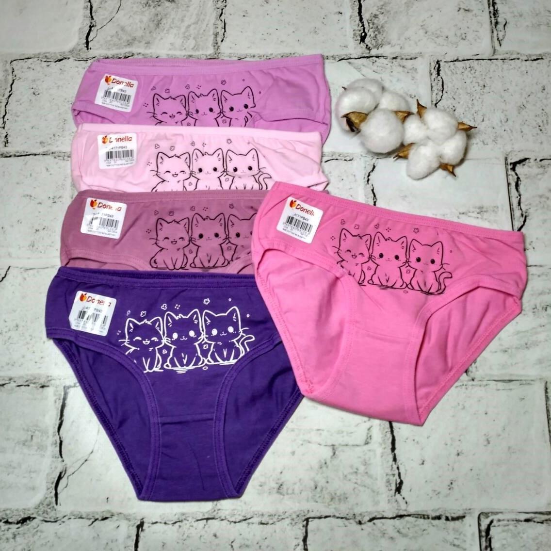 Трусы для девочки Donella Котики от 8 до 9 лет 134-140 см 5 шт. (4171PB430)