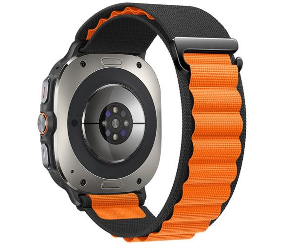 Ремінець Nylon Ocean для Samsung Galaxy Watch Ultra Чорний з помаранчевим (49712) Ремінець Nylon Ocean для Samsung Galaxy Watch Ultra Чорний з помаранчевим (49712)
