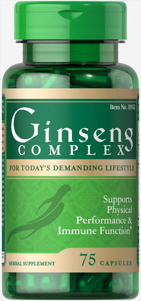 Комплекс для профилактики нервной системы Puritan's Pride Ginseng Complex 75 Caps