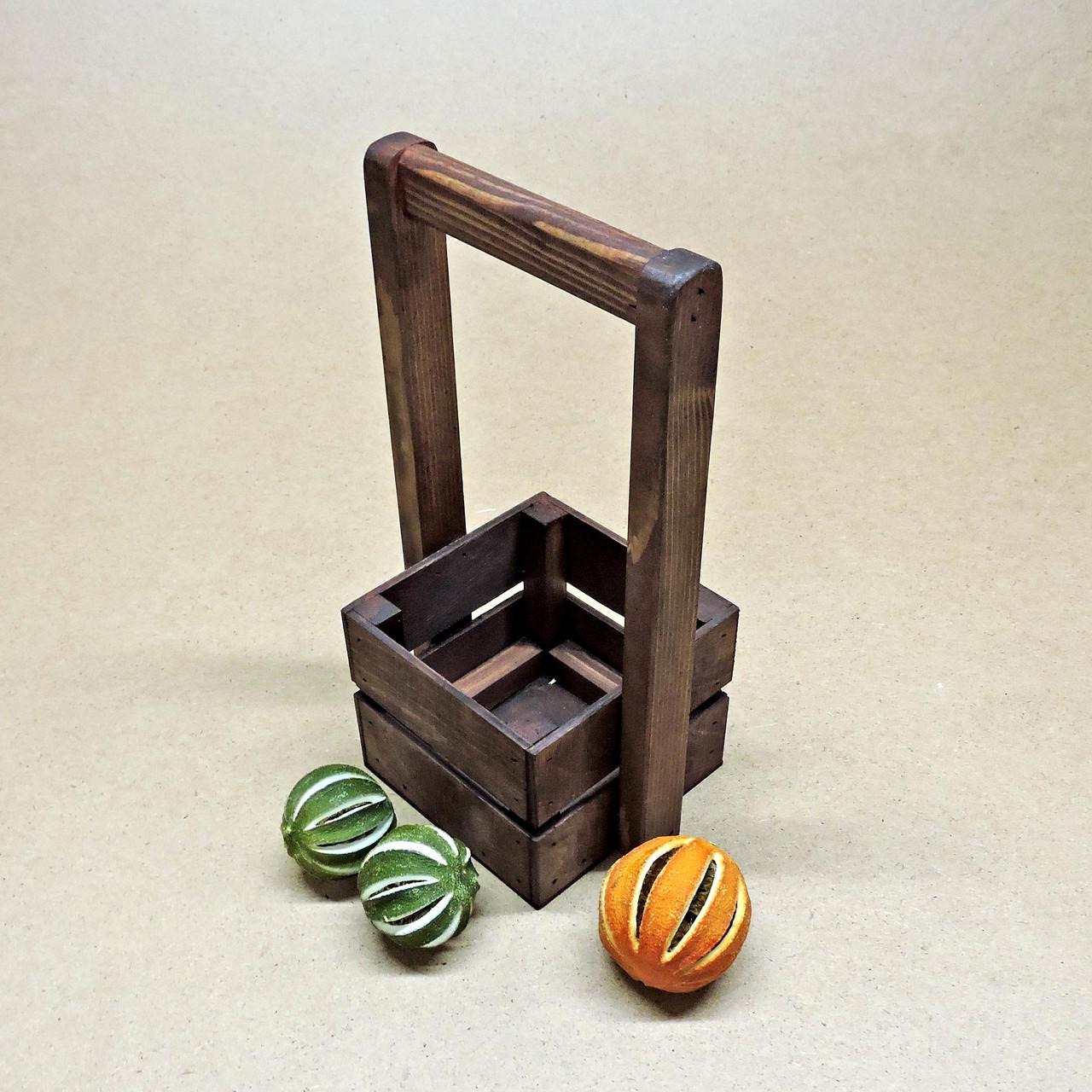 Корзинка подарочная из дерева Шервуд 12х12 см Мокко (ПДК-0021110) - фото 4 Корзинка подарочная из дерева Шервуд 12х12 см Мокко (ПДК-0021110) - фото 4