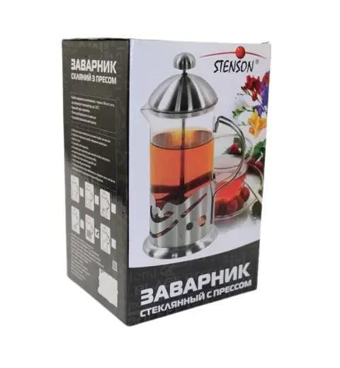Френч-пресс Stenson MS-0148 стеклянный 800 мл - фото 3 Френч-пресс Stenson MS-0148 стеклянный 800 мл - фото 3
