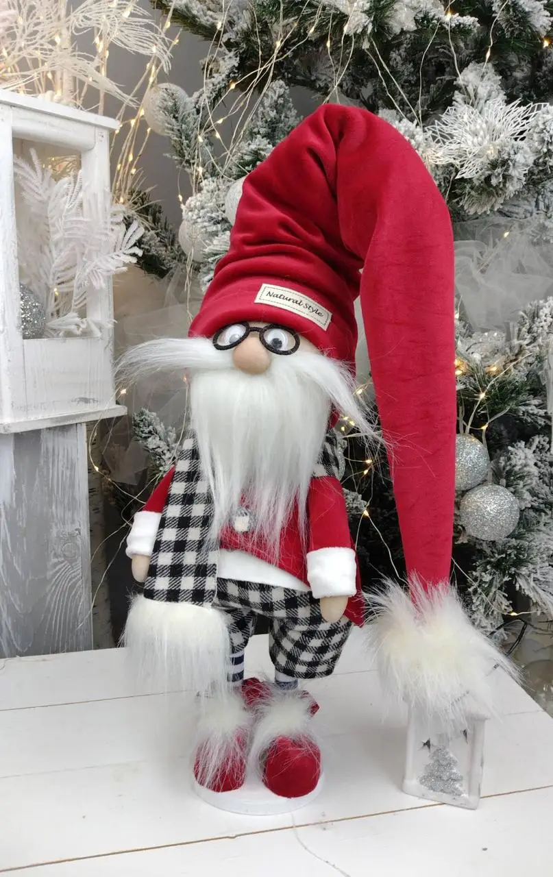 Гном скандинавський VIP інтер'єрний 65 см Червоний (Гном №2) - фото 4 Гном скандинавський VIP інтер'єрний 65 см Червоний (Гном №2) - фото 4