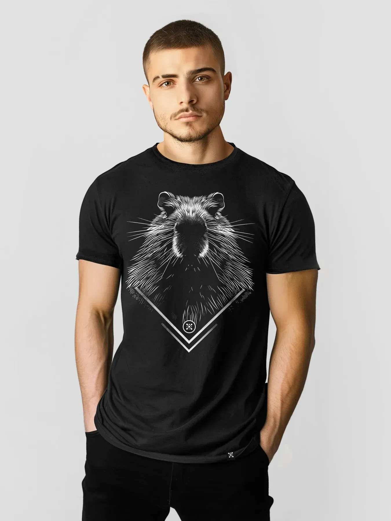 Футболка мужская Capybara Монохром L Черный (27221231)