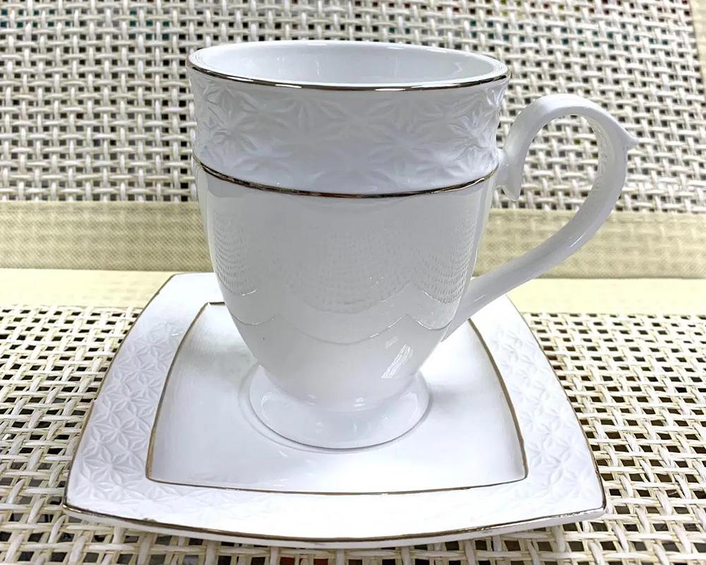 Чайная пара White Princess чашка 340 мл и блюдце (BD-384-W12)