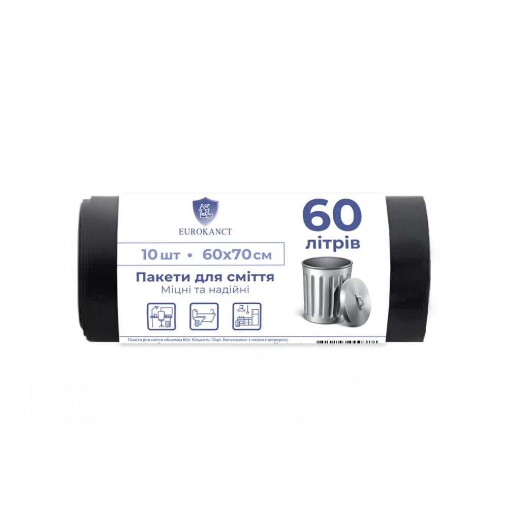 Пакеты для мусора Eurokanct 60 л 10 шт.