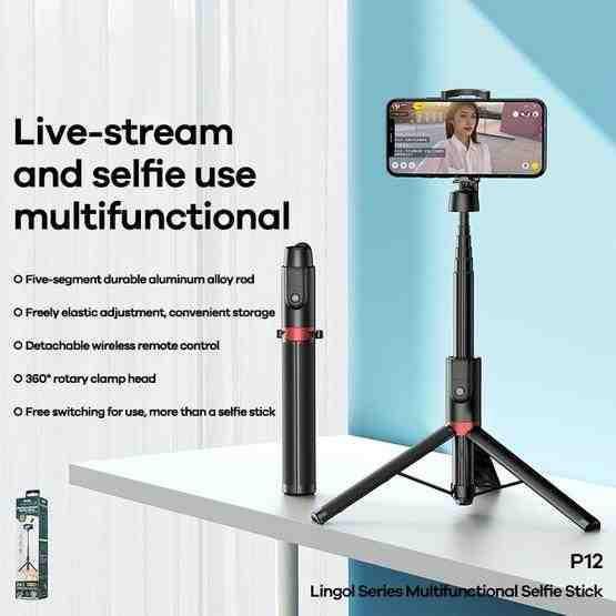 Селфи-монопод REMAX Live Stream Inspiration Multifunction Selfie Stick P12 |Bluetooth| - фото 2