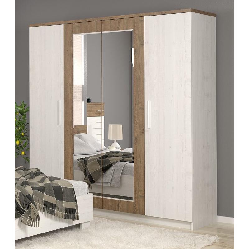 Чотиридверна шафа 4Д з 2 дзеркалами Мебель-Сервіс Markos 2008х581х2141 мм Андерсон пайн/Дуб апріл (27363368) - фото 2